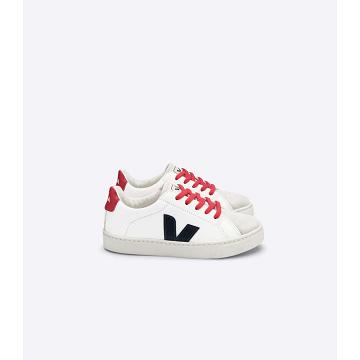 White/Red Kids' Veja ESPLAR LACES CHROMEFREE Shoes | AU 734UZG